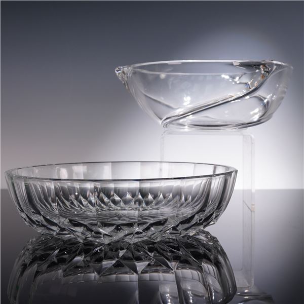 2pc Val Saint Lambert Crystal Bowls