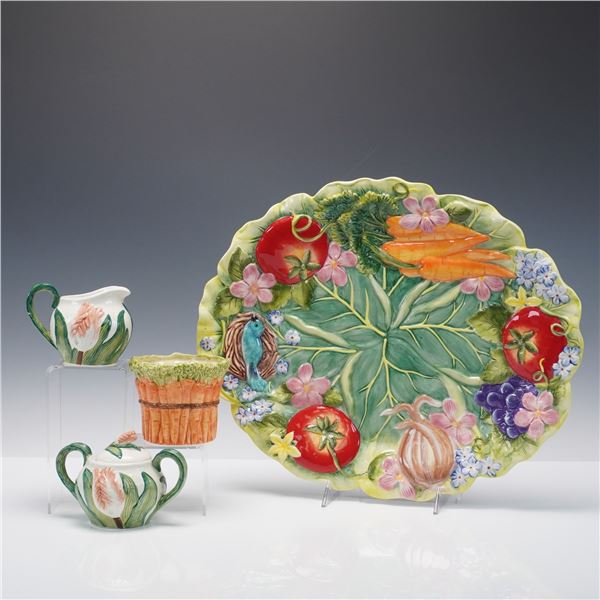 5pc Fitz and Floyd Country Chic Ceramic Serveware