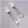 2pc Buccellati Sterling Silver Fish/Salad Forks, Monte Mario Pattern