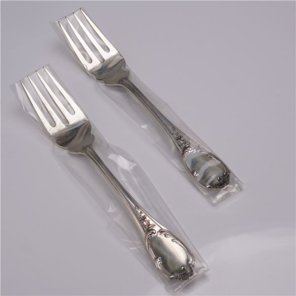 2pc Buccellati Sterling Silver Fish/Salad Forks, Monte Mario Pattern