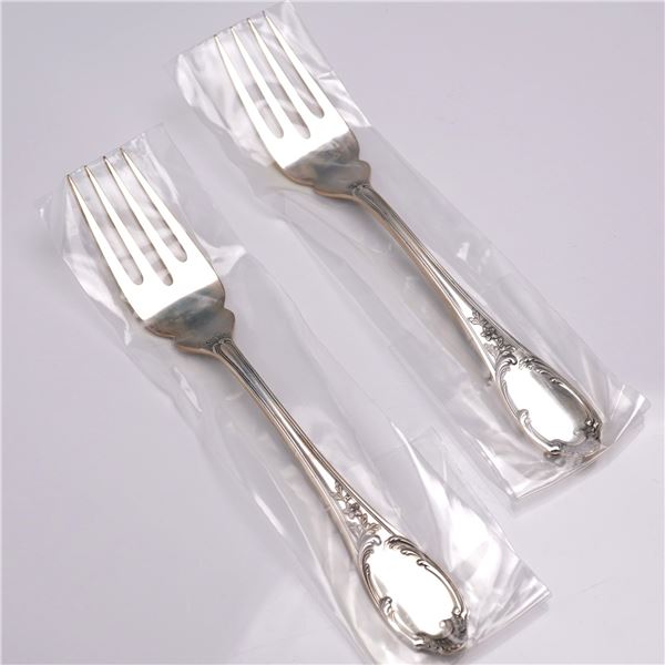 2pc Buccellati Sterling Silver Fish/Salad Forks, Monte Mario Pattern
