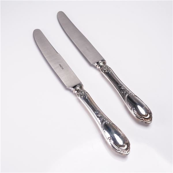 2pc Buccellati Sterling Silver Fruit Knives, Monte Mario Pattern