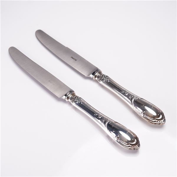2pc Buccellati Sterling Silver Fruit Knives, Monte Mario Pattern