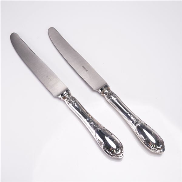 2pc Buccellati Sterling Silver Fruit Knives, Monte Mario Pattern