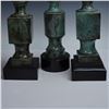 Image 5 : 3pc Decorative Finials Set, Verdigris Patina, Made in India