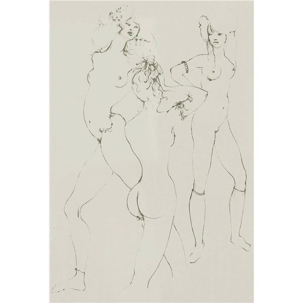 Leon Fini (Argentine-Italian 1907-1996) Etching Erotica