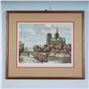 Roger Hebbelinck, Original Engraving-Etching, Notre Dame Cathedral - Signed