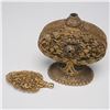 Image 4 : 4pc Ormolu Filigree Perfume Bottles with Stoppers