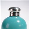 Image 2 : English Silverplate and Metal-Mounted Turquoise Opaline Glass Scent Bottle