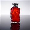 Image 1 : European Silverplate and Metal Mounted Ruby Glass Scent Bottle