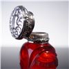 Image 4 : European Silverplate and Metal Mounted Ruby Glass Scent Bottle