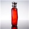 Image 2 : European Silverplate and Metal Mounted Ruby Glass Scent Bottle