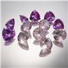 Image 1 : 12pc Loose Simulated Gemstones: Round and Trillion-Cut in Lavender & Purple