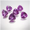 Image 4 : 12pc Loose Simulated Gemstones: Round and Trillion-Cut in Lavender & Purple