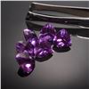 Image 7 : 12pc Loose Simulated Gemstones: Round and Trillion-Cut in Lavender & Purple