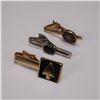 Image 4 : 7pc Vintage Men's Tie Clips - Watch, Monogram, Rifle & Enamel Design