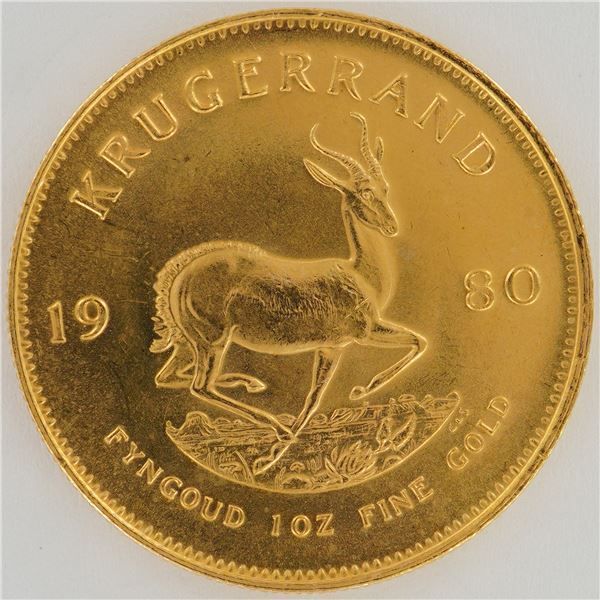 1980 South African 1 oz Gold Krugerrand Coin