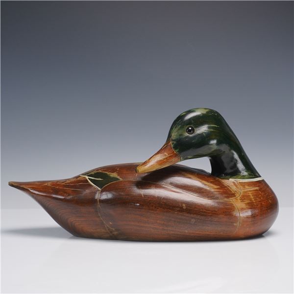 Gene Malin Hand-Carved Mallard Duck Decoy, 1992