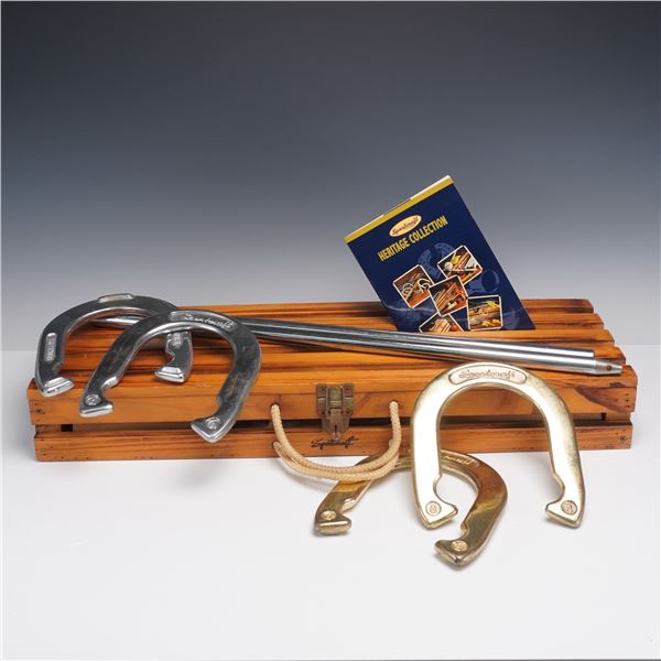 Sportcraft Heritage Collection Horseshoe Game Set in Wooden Case