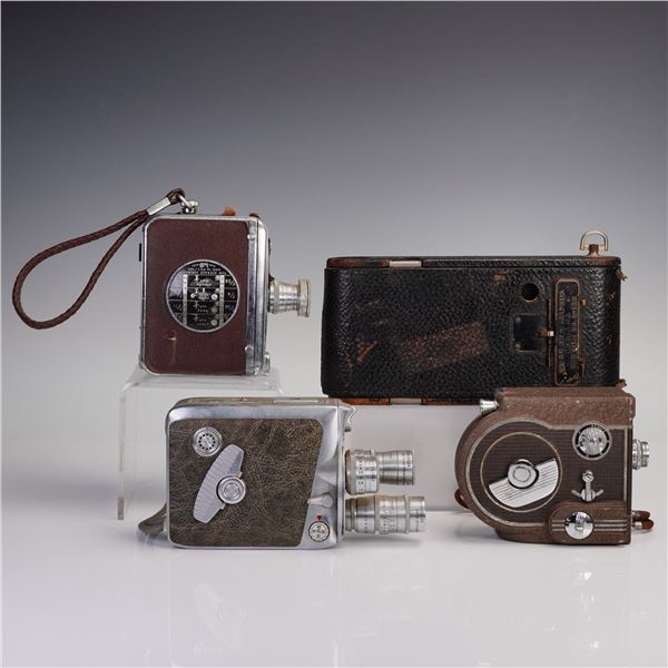 4pc Vintage Movie Cameras, Including Revere, DeJur, Keystone, Kodak