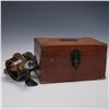 Image 1 : WWII Era U.S. Navy Optical Azimuth Circle Telescope in Fitted Wooden Case