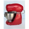 Image 2 : Retro Red Electric Stand Mixer with Stainless Steel Bowl