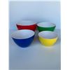 Image 1 : Set of 4 Vintage Plastic Mixing Bowls – Primary Colors