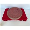 Image 4 : Red Mosaic Decorative Plate with Quilted Placemats
