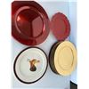 Image 1 : Assorted Decorative Plates Incl. Rooster & Gold Chargers