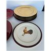 Image 7 : Assorted Decorative Plates Incl. Rooster & Gold Chargers