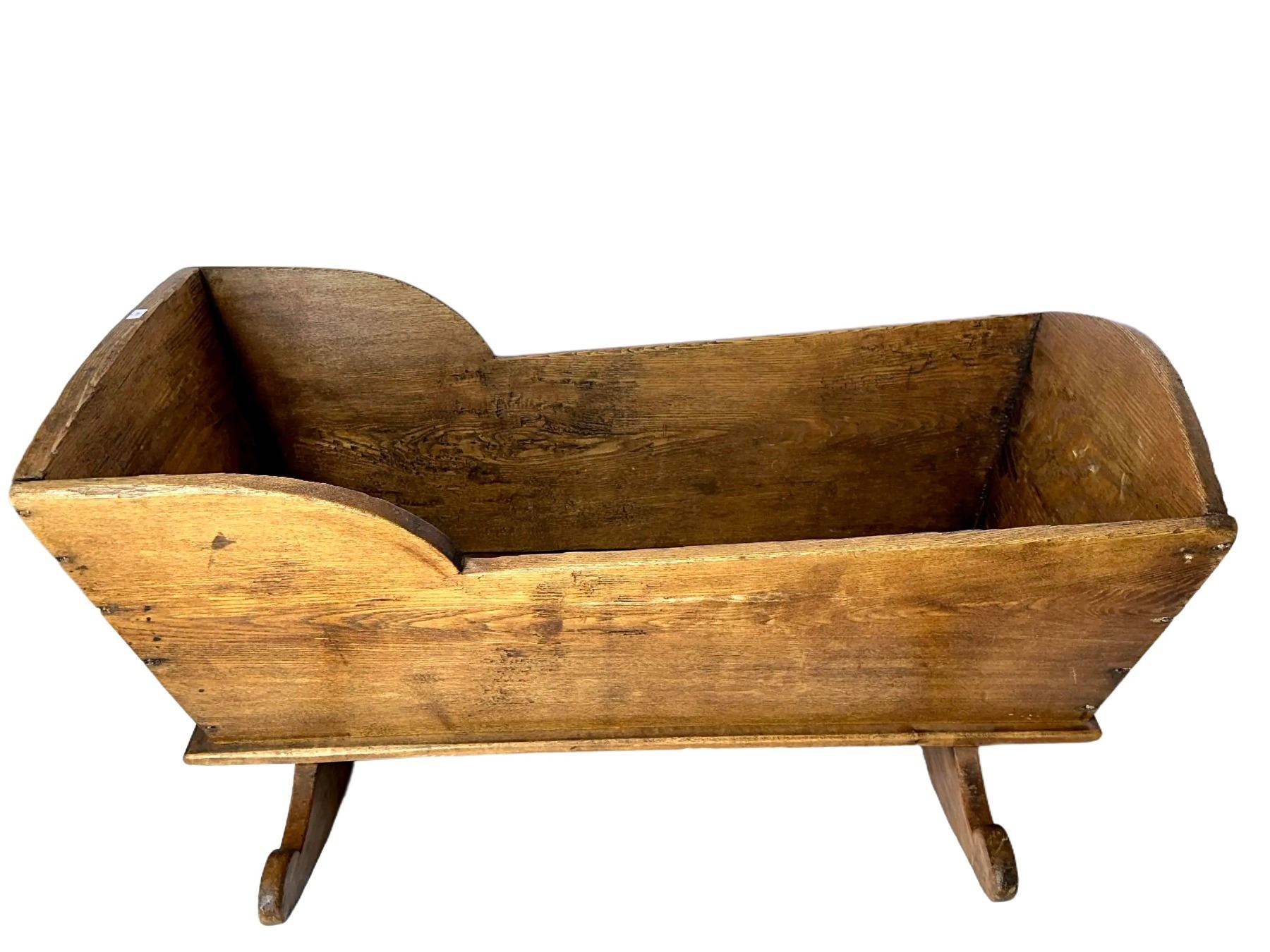 Antique Wooden Rocking Cradle