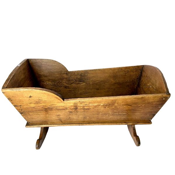 Antique Wooden Rocking Cradle