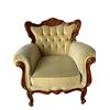 Valentino Furniture Carved Wood Armchair