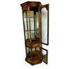 Image 2 : Lighted Oak Veneer Glass Curio Cabinet