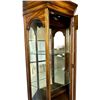 Image 3 : Lighted Oak Veneer Glass Curio Cabinet