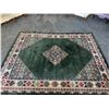 Image 1 : Large Oriental-Style Green Area Rug