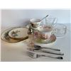 Image 1 : Assorted Vintage China, Glassware & Flatware Lot
