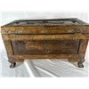 Image 2 : Hand-Carved Wooden Calgary Stampede Chest with Brass Hardware