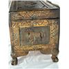 Image 3 : Hand-Carved Wooden Calgary Stampede Chest with Brass Hardware