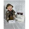 Image 1 : Edwin M. Knowles Porcelain Doll “Little Sherlock” with COA & Accessory