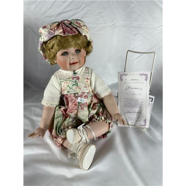 Hamilton Collection Porcelain Doll “Chelsea” with COA