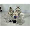 Image 1 : Pair of Nippon Vases with Hycroft Canada & Assorted Glass Perfume Bottles