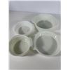Set of 4 Fire-King White Milk Glass Baking Dishes