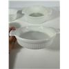 Image 5 : Set of 4 Fire-King White Milk Glass Baking Dishes