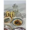 Image 5 : Mixed Lot – Decorative Plates, Candlesticks, Bakelite oversize Dice, Glassware & Flatware