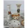 Image 6 : Mixed Lot – Decorative Plates, Candlesticks, Bakelite oversize Dice, Glassware & Flatware