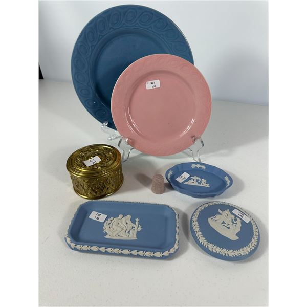 Wedgwood Jasperware Trays with Medalta Plates & Trinket Box