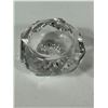Image 6 : Vintage Handblown Ruffled Art Glass Bowl with Crystal Salt Cellars