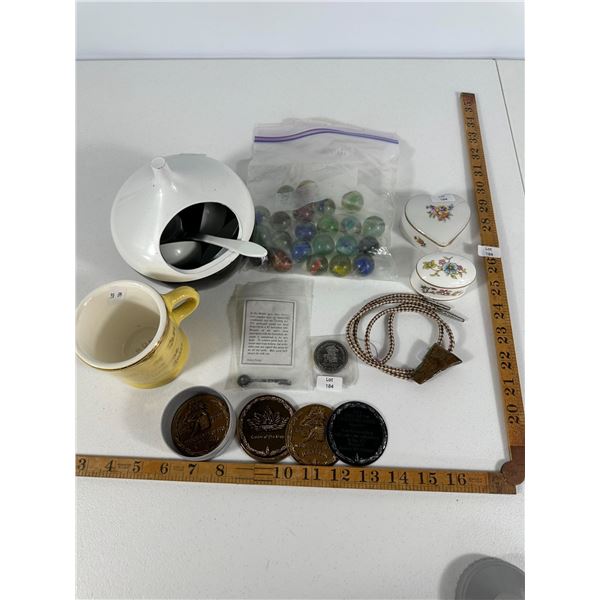 Hycroft Mug, Craven Medallions, Marbles, Trinket Boxes