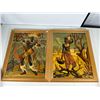 Image 4 : Pair of Vintage African-Inspired Paintings